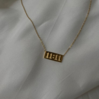 Gold Plated 11:11 Number Pendant Necklace for Women