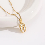Gold Plated Tulip Pendant Necklace for Women