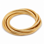 Gold Coil Wrap Bracelet for Women