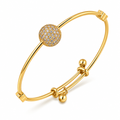 Gold Crystal Ball Bracelet for Women