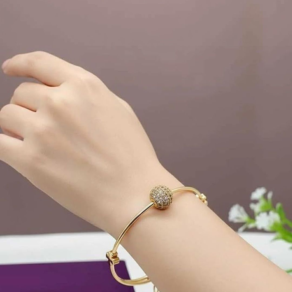 Gold Crystal Ball Bracelet for Women