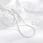 Silver Plated Herringbone Snake Chain Necklace for Women