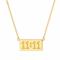 Gold Plated 11:11 Number Pendant Necklace for Women