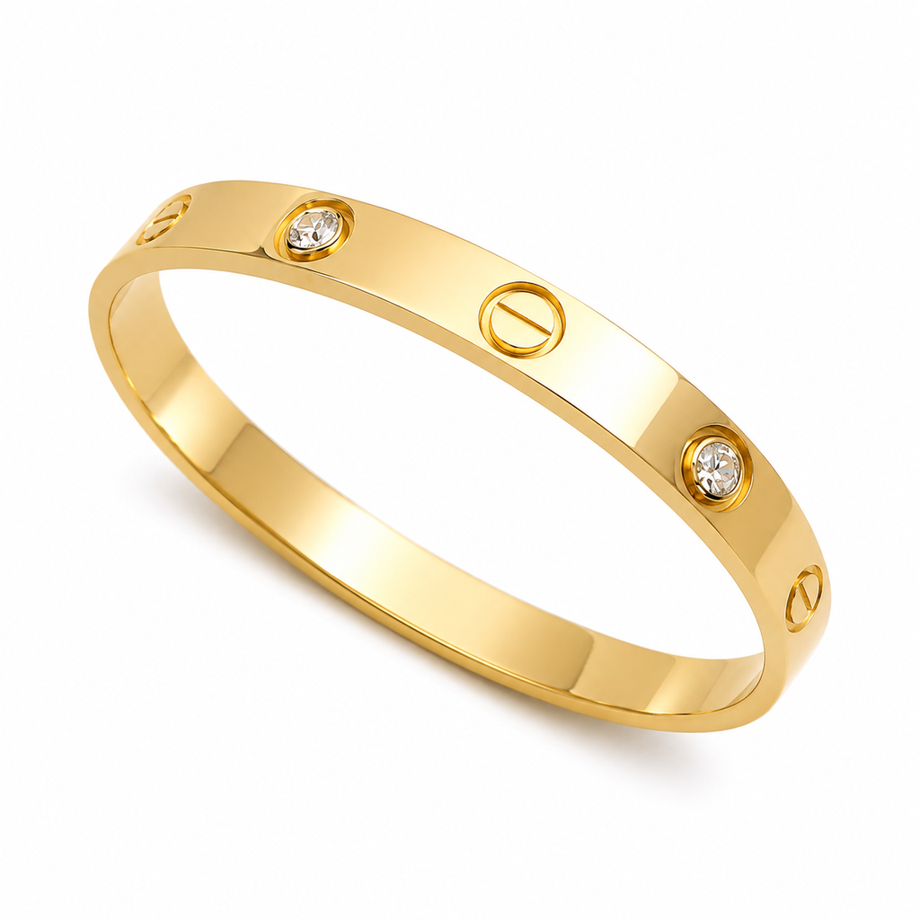 Gold Plated Crystal Charm Bracelet for Women