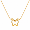 Gold Tone Butterfly Pendant Necklace