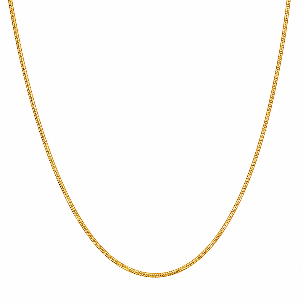 Gold Plated Thin Snake Chain Necklace for Women
