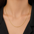 Gold Plated Thin Snake Chain Necklace for Women