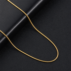 Gold Plated Thin Snake Chain Necklace for Women
