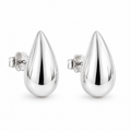 Silver Plated Teardrop Stud Earrings
