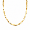 Gold-Tone Leaf Link Chain Necklace for Women