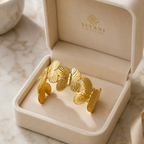 Gold Butterfly Open Cuff Bracelet for Women