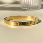 Gold Plated Crystal Charm Bracelet for Women