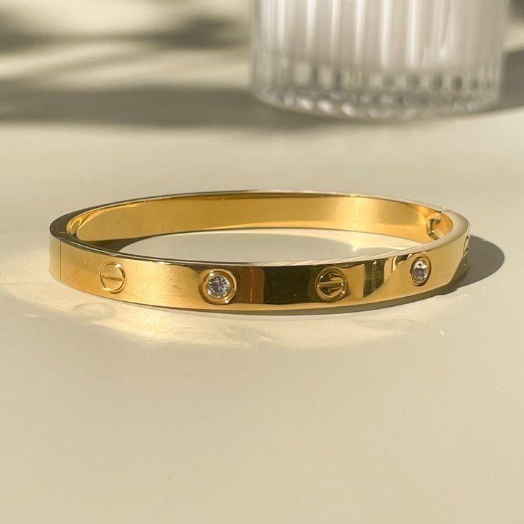Gold Plated Crystal Charm Bracelet for Women